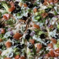 Angelo'S Supreme Pizza · Pepperoni, beef, sausage, mushrooms, green peppers, black olives, onions and Mozzarella chee...