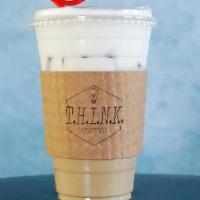Kim Possible · An iced brown sugar latte with coconut caramel cold foam & caramel drizzle!