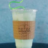The Cosmo (Think Green) · Lemonade shaken with coconut milk & green apple/lime syrup!