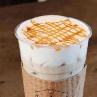 Mind Reader · Our Brainiac with coconut cold foam & a caramel drizzle!