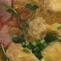 Hoanh Thanh · Wonton with roasted pork. With pork broth.