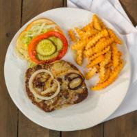 The Original Big Jock Burger · 1/2 lb of seasoned beef, grilled Vidalia onions, lettuce, tomato & mayo with pepper jack che...