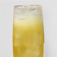 Mango Fruit Tea · Our sweetened house brewed black tea with a tropical citrus and mango twist.  Real fruit, ic...