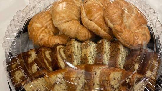 Assorted Breakfast Pastries (Serves 12) · Includes assorted scones, coffee cake and sweet bread loaves. Serves 12 people Please allow at least 1 hour for preparation.