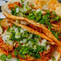 Tacos De Pollo · Chicken.