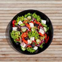 Greek Salad Getaway · House salad with crumbled feta, served with dressing of choice
