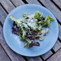 Mixed Greens Salad · Green Olives, Pecorino, White Balsamic