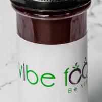 Elderberry Wellness Shot · Beet ginger and coconut water. beets are great for the circulatory system and liver.