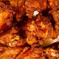 20 Piece Wings · 3400 cal. 20 party wings bone-in. Seasoned to a great taste. You can also dip them in either...