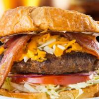 Copeland Burger · Since 1983. Monterey Jack, cheddar, applewood-smoked bacon, lettuce, tomato, onion, garlic m...