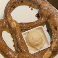 Giant Pretzel · Vegetarian. Signature giant Bavarian pretzel served with house made beer cheese dip and must...