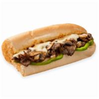 Loaded Philly Cheesesteak · Philly cheesesteak with Grilled Onions, Mushrooms, Peppers and Cheese