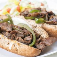 Roasted Pepper Cheese Steak · Philly Steak with Roasted Pepper and Cheese