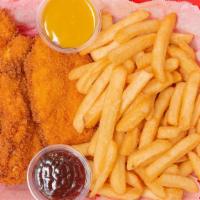Tender Combo (3 Pcs.) · With a side and 20 ounces fountain drink.