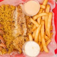 Fried Whiting Combo · Fried served with bread. With fries and 20 oz. cup drink.