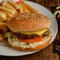 Cheese Veg Burger · Lettuce, tomato, pickle & cheese.