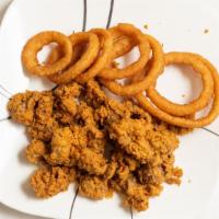 Chicken Gizzards Combo · With wedges, fries or onion rings and can soda.