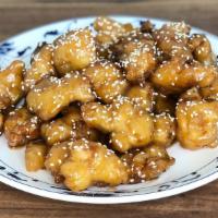 Sesame Chicken · Chunk of white meat chicken breaded and deep fried in sweet sesame sauce.