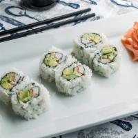 California Roll · Crab meat, avocado, and cucumber. All cooked, no raw fish.