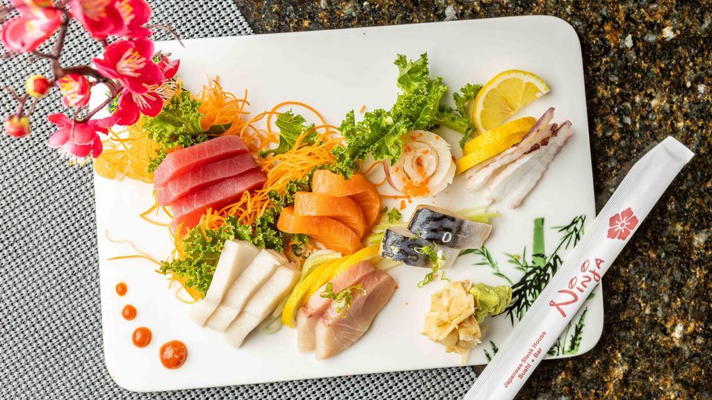 Sashimi Deluxe · Raw. 18 pieces of chef's choice sashimi.
