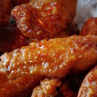 Chicken Wings (10) · Unbreaded, Breaded, BBQ, Buffalo, Cajun, Lemon Pepper, Sweet Thai Chili.