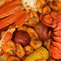 Lobster Combo · 6 oz Lobster Tail 1/2 lb Shrimp 1/2 lb Crab Leg