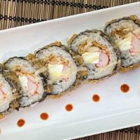 Honey Roll · Shrimp, crabmeat, cream cheese, inari, wrapped in seaweed, deep fried with special honey sau...