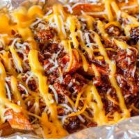 Chili Cheese Fries · Homemade chili and cheese on top of our hand cut fries