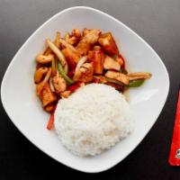 Cashew Chicken · Farmed fresh chicken breast,   stir-fried with roasted whole cashew nuts, bell peppers onion...
