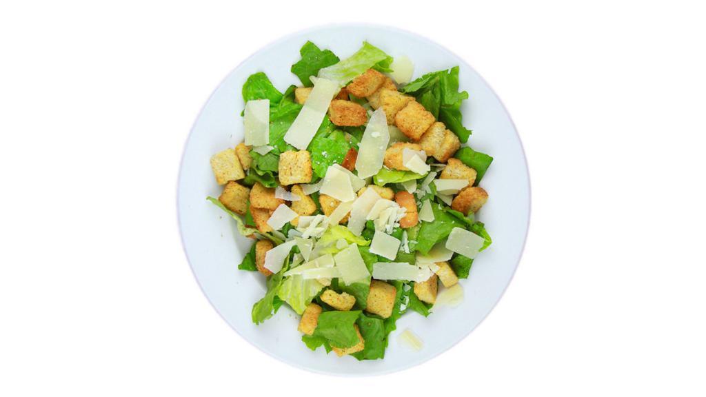 Caesar Salad · Italian Classic recipe with crisp Romaine lettuce, Parmesan Cheese, and crunchy croutons.