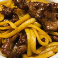 Beef Lo Mein · Strips of beef tenderloin sauteed and tossed with linguini pasta in our signature Lo Mein sa...