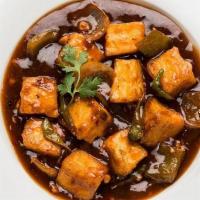 Spicy Chilli Paneer · Spicy appetizer made by tossing fried paneer (farmers cheese) in sweet sour and spicy chilli...