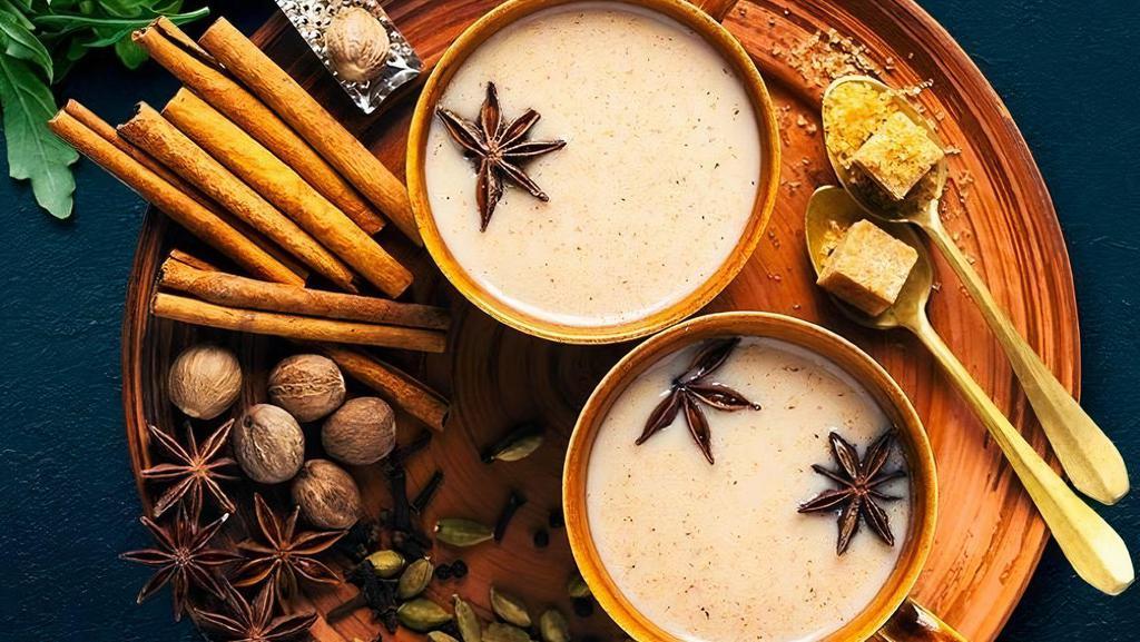 Masala Chai · Tea blended with blend of an array of star anise, green cardamoms, cloves, fennel, cinnamon, peppercorn, and nutmeg.