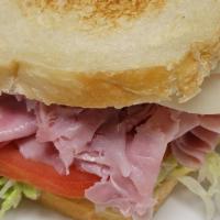 Cold Cut Sandwich | Only · Choice of Turkey, Ham, Roast Beef, Corn Beef or Bologna with Provolone Cheese, Lettuce, Toma...