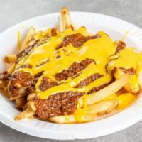 Chili Cheese Fries · Melted Cheddar Cheese Sauce w/ Chili