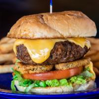 Big Time Burger · Substitute Grilled Chicken or a Veggie Burger at no charge!
A fresh sirloin & short rib blen...