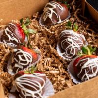 Cocoa Craze Berries · Your choice of white or dark chocolate with chocolate chips.