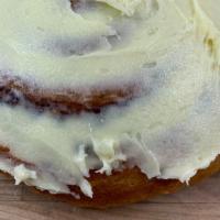 Cinnamon Roll (Daily) · A delicious cinnamon roll with cream cheese icing on top.  Made fresh daily.