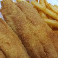 Catfish Dinner · Served with fries and cole slaw.