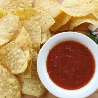 Chips And Salsa · Tortilla chips with homemade salsa.