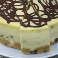 Cookie Dough · NY cheesecake loaded with chocolate chips and baked on a layer of our homemade cookie dough....