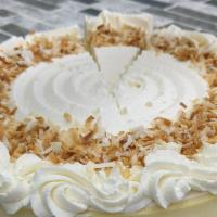 Pina Colada · Pineapple cheesecake flavored with natural coconut,  baked on a graham cracker crust. LIMIT ...