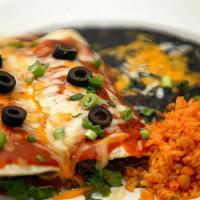 La Parrilla Enchiladas · Two enchiladas with grilled chicken or steak. Served with rice & beans