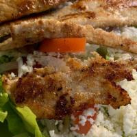 Grill Chicken Salad · Lettuce, tomatoes, cheese and onions.