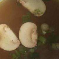 Clear Soup · Chicken broth with mushroom and scallion
