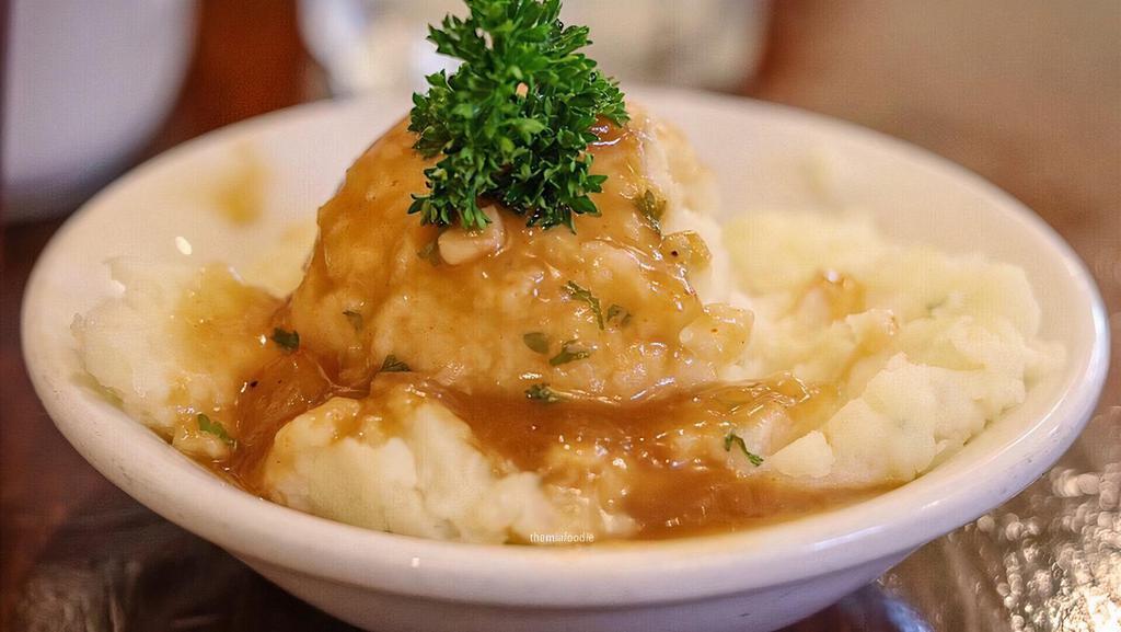 Mashed Potatoes · Served with gravy or without gravy.
