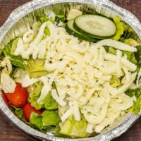 Tossed (Large) · mozzarella cheese, cucumbers, tomatoes, onions, banana peppers