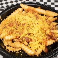 Chili Cheese Fries · Fresh crinkle cut fries with our homemade chili and melted cheese.