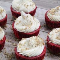 Cheesecake Cupcakes · 12 decadent cheesecake cupcakes with a variety of flavors Banana Pudding, Red Velvet, Sweet ...