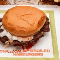 #1 Original Burger · Charcoal broiled hamburger patty and mayonnaise relish sauce.